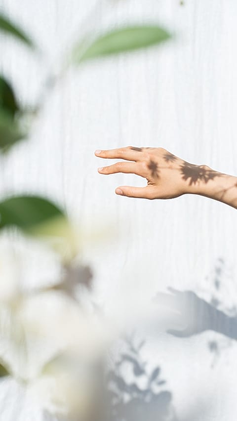 hand with flower